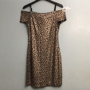 GUESS Tan Bodycon Mini Dress for Night Out